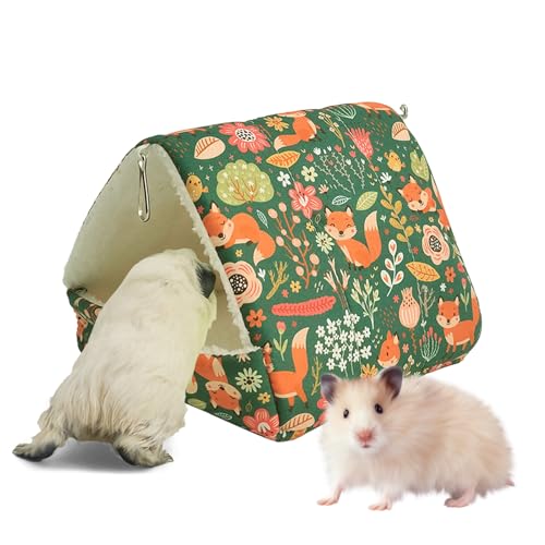 Hamster House Bunny Bett - Waschbares Schlafnest, Kleines Tier Warmes Bett, Multi Funktionaler Winter Haustierhaus, Weiches Gemütliches Frettchen Nest | Bequeme Nistbettzubehör Für Guinea -Haustiere von Xinhuju