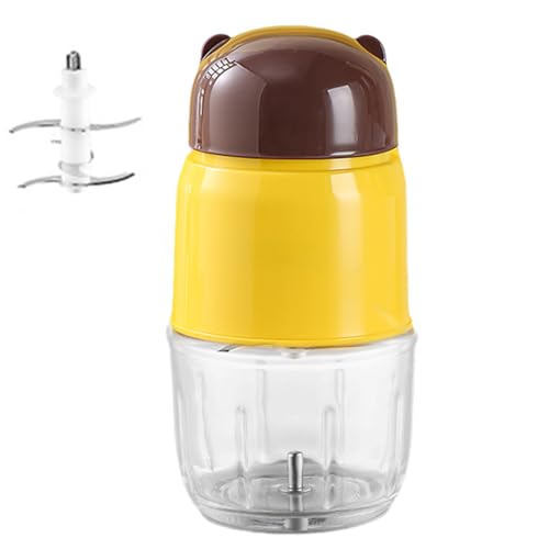 Mini Food Mixer Püree - Automatisch Lebensmittelhubschrauber, tragbarer kompakter Küchenmixer | Abnehmbarer Obstgemüse Fleischmixer, Püree -Maker für Kindermahlzeiten, und tägliches von Xinhuju