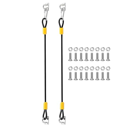 Mülldose Deckelsicherheit - Lid Lock -Set, geflochtenes Drahtseil | Hochleistungskautschukbeschichtete Schlossgurte für Mülleimer, Außenstühle, Garten- und Terrassengebrauch, Hausabfallmanagement, für von Xinhuju