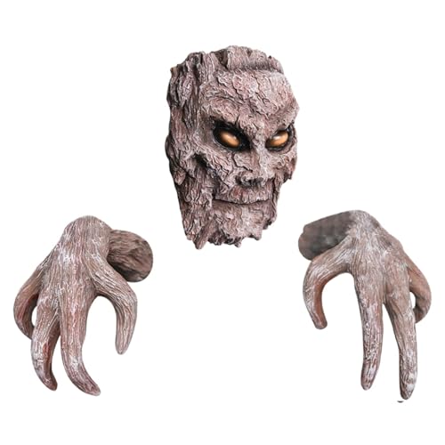 Outdoor-Baumgesichtdekorationen-Wunderliche handgesperrte Baumgesichts-Ornament | Spooky Ghost & Ostern Themed Yard Art | Wetterresistente Gartendekoration für Rasen, Wald und Terrasse Schnellinformat Outdoor-Baumgesichtdekorationen-Wunderliche handgesperrte Baumgesichts-Ornament | Spooky Ghost & Ostern Themed Yard Art | Wetterresistente Gartendekoration für Rasen, Wald und Terrasse Schnellinformat von Xinhuju