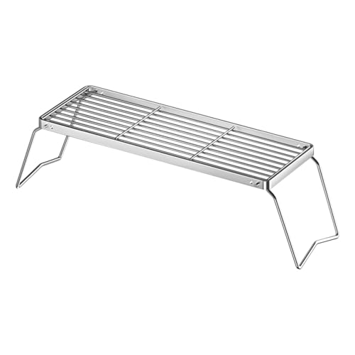 Outdoor Grill Rack-robuster faltbarer Kochständer, hitzebeständiges Edelstahl-Design, kompaktes Aufbewahrungsreisen Accessoire | Kochgitterwerkzeug für Feuerstelle Herd, Camping Yard Rucksackpackung P Outdoor Grill Rack-robuster faltbarer Kochständer, hitzebeständiges Edelstahl-Design, kompaktes Aufbewahrungsreisen Accessoire | Kochgitterwerkzeug für Feuerstelle Herd, Camping Yard Rucksackpackung P von Xinhuju