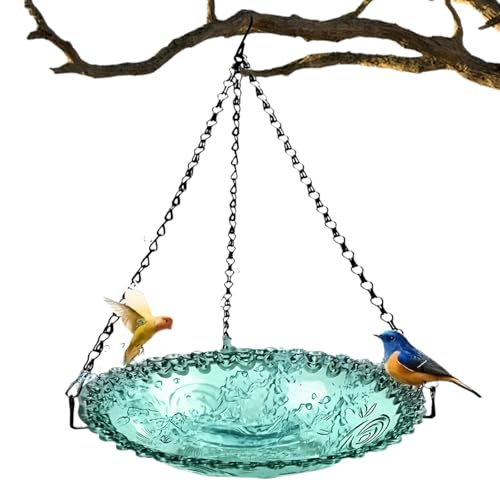 Outdoor -Vogelhäuschen - Gartenvogelbadeteller, hängende Wasserschale | Zuverlässige -Vogelfutterleiter, Mehrnutzungsvogelbad für Hof Terrasse Balkon Garten Rasen Dekoration Wildvögel Trinken Waschen von Xinhuju