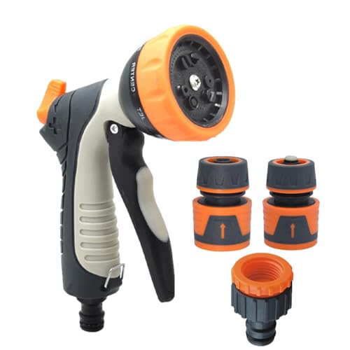 Schlauchdüse – Gartenschlauch-Spritzpistole, 9 Sprühmodi, Gartenbewässerungsdüse, rutschfeste Wasserschlauch-Sprühpistole zum Bewässern von Pflanzen, Rasen, Autowaschen, Autowaschen und Baden von Schlauchdüse – Gartenschlauch-Spritzpistole, 9 Sprühmodi, Gartenbewässerungsdüse, rutschfeste Wasserschlauch-Sprühpistole zum Bewässern von Pflanzen, Rasen, Autowaschen, Autowaschen und Baden von von Xinhuju
