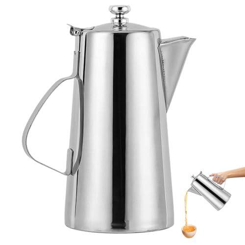 Teekessel aus Edelstahl - kaltes Wasser und Saft servieren Krug für die Küchengebrauch | Getränkekrug mit Griff für Zuhause, Café, Bar, Restaurant, Hotel, langlebiger Getränkebehälter für Tee, Eisgetr Teekessel aus Edelstahl - kaltes Wasser und Saft servieren Krug für die Küchengebrauch | Getränkekrug mit Griff für Zuhause, Café, Bar, Restaurant, Hotel, langlebiger Getränkebehälter für Tee, Eisgetr von Xinhuju