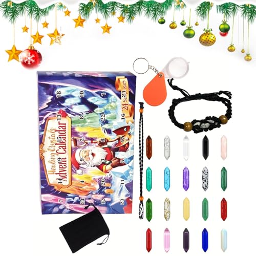 Weihnachts -Countdown -Spielset - 2025 Kalender, Kristalldisplay, Rock -Kit, Edelsteinbag | Urlaubskollektion Box für Kristallforschung, Mineralsortierung, täglich Weihnachts -Countdown -Spielset - 2025 Kalender, Kristalldisplay, Rock -Kit, Edelsteinbag | Urlaubskollektion Box für Kristallforschung, Mineralsortierung, täglich von Xinhuju