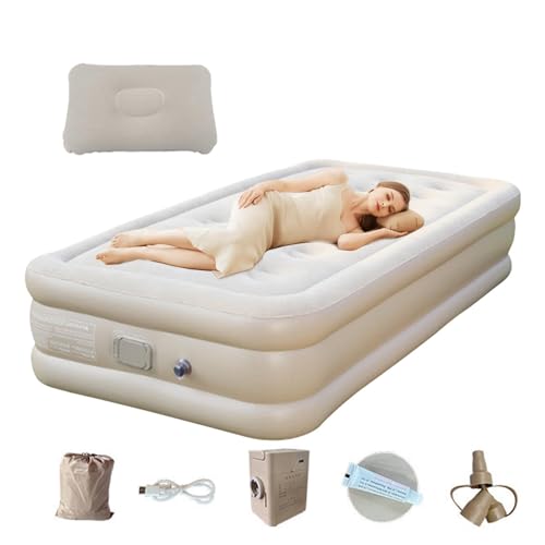 Xinhuju Camping-Luftmatratze-Camping-aufblasbare Matratze, Masters of Camping, um das Selbstverbindensbett zu bekämpfen | Matte mit tragbarem Luxusschlafputzen mit integrierter Pumpe zum Wandern von Xinhuju