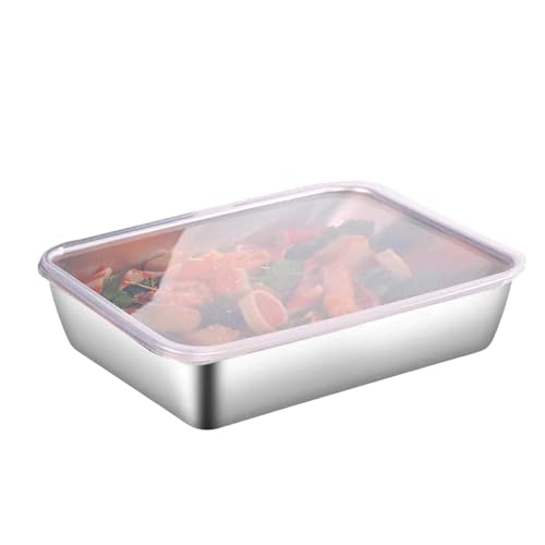 Xinhuju Frischhaltedosen aus Edelstahl, rechteckige Frischhaltebox | Metallbox | Frischhaltedose von in Lebensmittelqualität, luftdichter und auslaufsicherer Lebensmittelbehälter, wiederve Xinhuju Frischhaltedosen aus Edelstahl, rechteckige Frischhaltebox | Metallbox | Frischhaltedose von in Lebensmittelqualität, luftdichter und auslaufsicherer Lebensmittelbehälter, wiederve von Xinhuju
