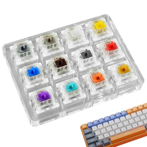 Xinhuju Mechanical Sampler Platte - Taktile Feeling -Checker Key Switch, genaue Achsen -Demo -Kit | Multi-Positions-Test-Tool für Office-Tastaturbenutzer Hobby Builder Reparaturbankanzeige verwendet von Xinhuju