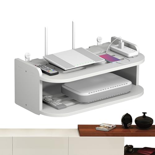 Xinhuju Router Storage Box | Multi Layer Wireless Router Holder – No Drill Wireless Router Heat Dissipation Rack, Multifunctional Storage Rack für Set-Top Boxen, Router, Game Konsolen Xinhuju Router Storage Box | Multi Layer Wireless Router Holder – No Drill Wireless Router Heat Dissipation Rack, Multifunctional Storage Rack für Set-Top Boxen, Router, Game Konsolen von Xinhuju