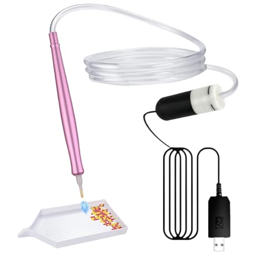 Xinhuju Vakuum Strassstein Malstift | Strass Steine Punktieren Kunst Elektrostift | Tragbarer USB Applikator Mit Adsorptionsfunktion Für Workshop Kindergarten Aktivität von Xinhuju