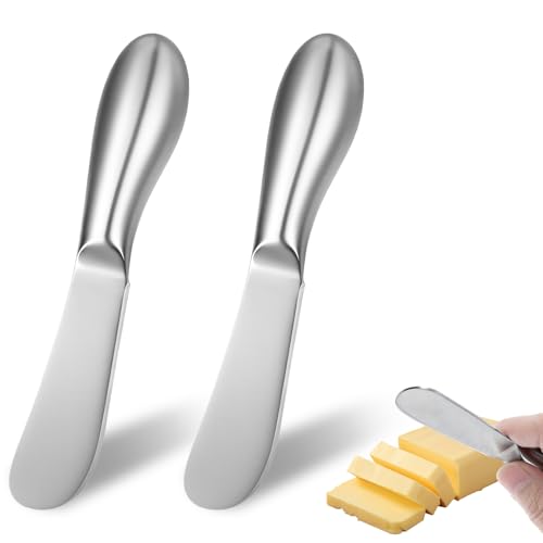 2 Stück Buttermesser Edelstahl Buttermesser Klein Buttermesser Wmf Butter Knife Edelstahl Butter Messer Set Dessertmesser Klein Brotzeitmesser Mini Butterstreichmesser Für Käse Für Käse Marmelade von Xinjoduz