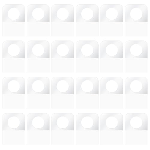 200 Stück Eurolochaufhänger, Selbstklebend Transparente Aufhänger, Runde Loch Klebrig Hängende Tabs Klebelaschen Hängen Aufhängelaschen für Büro Zuhause Einzelhandelsdisplay (3,2 X 2,2cm) von Xinjoduz