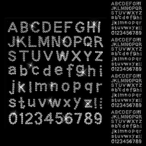 320 Stück Buchstaben Aufkleber Silber Strass Selbstklebende Aufkleber Sticker Glitzer Buchstaben Selbstklebend zum Aufkleben für DIY Kunst Handwerk Laptops Hüte Kleidungsdekor von Xinjoduz