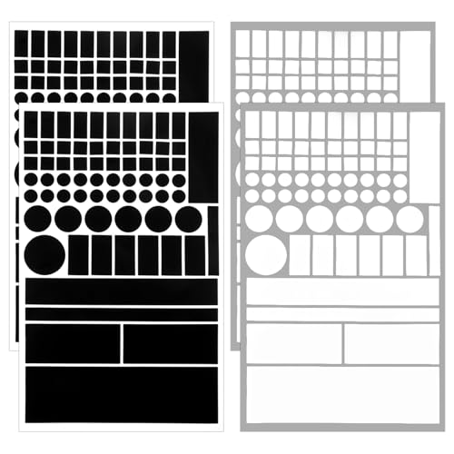 LED-Lichtblockierende Aufkleber 4 Blätter LED Abdeckung Lichtdimmer Folie Selbstklebend Lichtblocker Aufkleber für Elektronikgeräte Haushaltsgerät Router Abdunkeln (Schwarz Weiß) von Xinjoduz