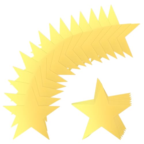 40 Stück Sternausschnitten Papiersterne 15cm Papiersterne Zum Aufhängen Papierstern Papier Goldene Pappsterne Glitzer Papierausschnitte Sternform Glitzer Sternausschnitte Glitzernde Stern Ausschnitte von Xinjoduz
