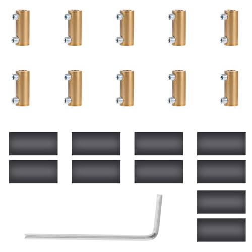 Kabelverbindermutternsatz 10 Stück 60 Ampere Welle Kupplung Anschluss Dc Kabel Verbinder Schnellanschlussklemme Kabelspleißverbinder mit Schrumpfschlauch und Schraube für Haushaltsgeräte von Xinjoduz