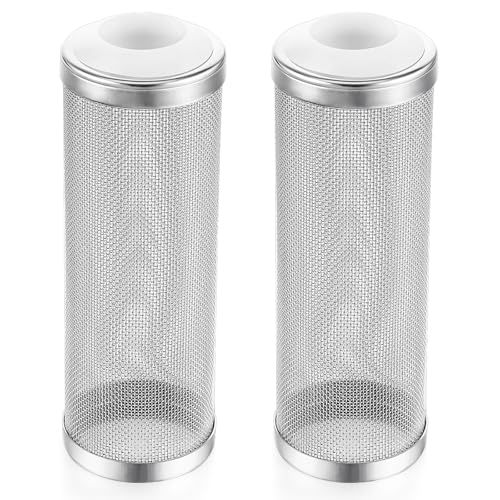 Xinjoduz 2 Stück Aquarium Aussenfilter Filterschutz Edelstahl Filter Edelstahlfilter Schutzstroemungs Guard Mesh Net Filter Schutzhülle für Schutz Fliessen Fish Aquarium 16mm von Xinjoduz