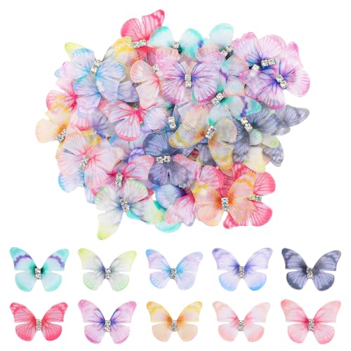 Xinjoduz 60 Stück Deko Schmetterlinge mit Clip Durchscheinender 3D Schmetterlinge Bunte Haarspange für DIY Dekoration Scrapbooking Kleidung Wanddekoration Fenster Xinjoduz 60 Stück Deko Schmetterlinge mit Clip Durchscheinender 3D Schmetterlinge Bunte Haarspange für DIY Dekoration Scrapbooking Kleidung Wanddekoration Fenster von Xinjoduz