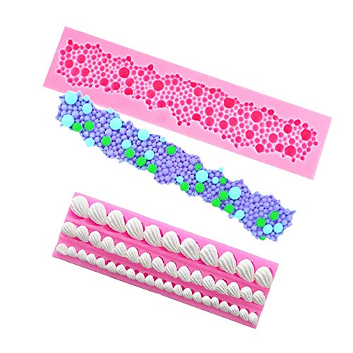 DIY Silikon Formen für Fondant Backen Kuchen Rand Dekorieren Fondant Formen Silikon Strickseil Perlen Fondant Form für Zucker Handwerk Kuchen Dekorieren Fondant Schokolade Kuchen Toppers 2 Stücke DIY Silikon Formen für Fondant Backen Kuchen Rand Dekorieren Fondant Formen Silikon Strickseil Perlen Fondant Form für Zucker Handwerk Kuchen Dekorieren Fondant Schokolade Kuchen Toppers 2 Stücke von Xinlie