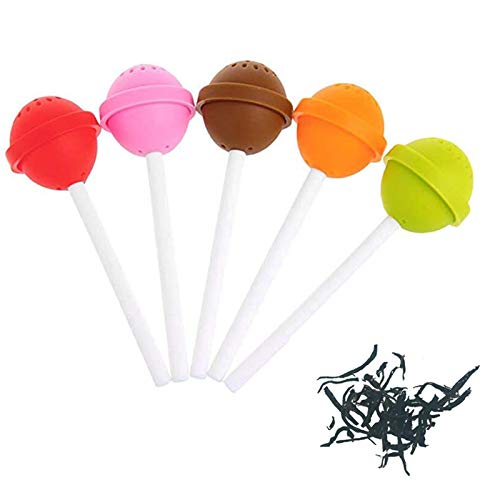 Teesieb Teefilter aus Lebensmittelechtem Teekugel Silikon Teeei für Losen Tee Teesieb Teeei Teefilter Tea Infuser für Lose Teeblätter und Kräuter Food-Grade Silicone Teezubereiter 5 Teiliges Set von Xinlie