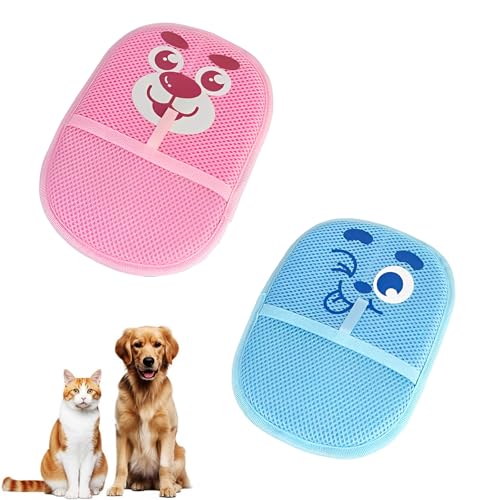 Xinlie Tierhaarentfernungshandschuhe, elektrostatischer Tierhaarentferner, wiederverwendbar, Katzenhaarentferner, Handschuh zum Waschen, Enthaaren, Katzenbürsten für Fellpflege, Hunde- und von Xinlie