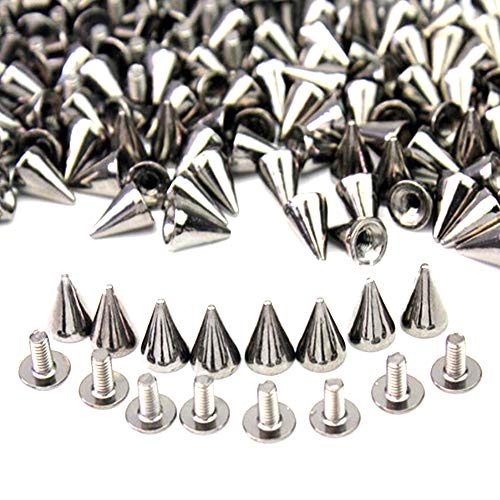 Xinlie Ziernieten Killernieten Punk Ziernieten Spitz DIY Handwerk Punk Nieten Punk Nieten Punk Metall Ideal zum Dekorieren von Taschen, Schuhen, Mäntel, Handschuhe, Armbänder, etc. 7×10mm(100 Stück) von Xinlie