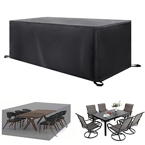 Abdeckung Gartenmöbel, 330x150x100cm/LxBxH Schwarze Abdeckplane Gartenmöbel Verbessertes Schwerlast 420D Oxford Gewebe Wasserdicht Winddicht UV-Beständiges Abdeckung Gartenmöbel Rechteckig Abdeckung Gartenmöbel, 330x150x100cm/LxBxH Schwarze Abdeckplane Gartenmöbel Verbessertes Schwerlast 420D Oxford Gewebe Wasserdicht Winddicht UV-Beständiges Abdeckung Gartenmöbel Rechteckig von Xinmei Art