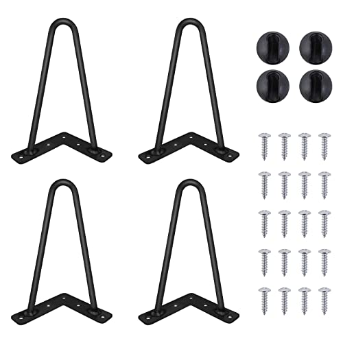 4 Stück Hairpin Legs Tischbeine 20 cm (2-Stange) – Heavy Duty Haarnadel Füße für Couchtisch, Nachttisch & Regal – Robuste Metall Möbelbeine mit Bodenschoner & Schrauben – Verstellbare DIY Möbelfüße von Xinng