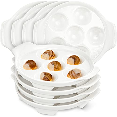 Xinnun 8 Stück Keramik Escargot Teller Bulk Weiß Escargot Backform mit 6 Löchern Fuß Porzellan Schnecke Teller ofenfest Keramik für Pilz Meeresfrüchte Zuhause Restaurant Hotel Küche Xinnun 8 Stück Keramik Escargot Teller Bulk Weiß Escargot Backform mit 6 Löchern Fuß Porzellan Schnecke Teller ofenfest Keramik für Pilz Meeresfrüchte Zuhause Restaurant Hotel Küche von Xinnun