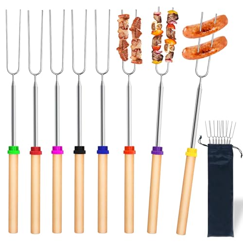 Grillspieße Teleskop Marshmallow, 8 Stück Roasting Sticks, Stockbrot Stöcke Roasting Sticks Lagerfeuerspieße Edelstahl Ausziehbar 31-81cm Marshmallow Spieße für Camping Gartenparty Grillparty Grillspieße Teleskop Marshmallow, 8 Stück Roasting Sticks, Stockbrot Stöcke Roasting Sticks Lagerfeuerspieße Edelstahl Ausziehbar 31-81cm Marshmallow Spieße für Camping Gartenparty Grillparty von Xinsenke