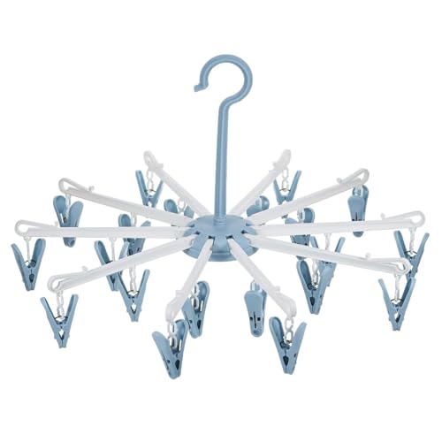 Xinsenke Sockentrockner Wäscheständer, Faltbarer Wäscheständer, Trockenkarussell Klappbare Wäschespinne Rutschfester Camping Sockenaufhänger mit 20 Clips für Unterwäschem Socken Shorts Kleidung Xinsenke Sockentrockner Wäscheständer, Faltbarer Wäscheständer, Trockenkarussell Klappbare Wäschespinne Rutschfester Camping Sockenaufhänger mit 20 Clips für Unterwäschem Socken Shorts Kleidung von Xinsenke