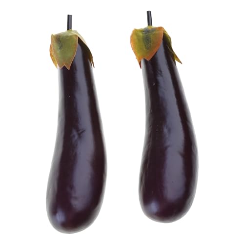Xinsheinelry 2pcs Leichte Schaum Auberginen Künstliche Auberginen Simulierte Gemüsesimulation Aubergines Accessoire Home Decor von Xinsheinelry