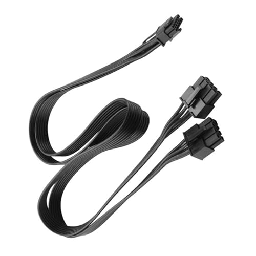Xinsheinelry PVC 16Pin (12+4) PCIE 5.0 Bis Doppel 8Pin Stromkabel PCIe 5.0 Grafikkarte Stromkabel Für Computergrafikkarte von Xinsheinelry