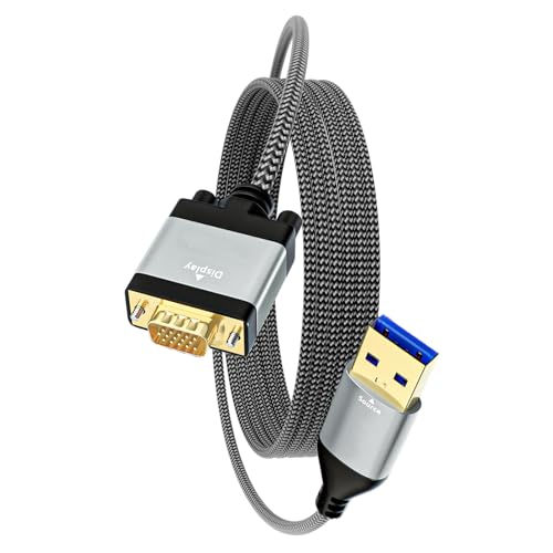 Xinsheinelry USB3.0 Zu VGA Kabel Fastgeschwindigkeit 5Gbit / S Getriebe 1080p Auflösung Unterstützung Für PC Monitorprojektoren von Xinsheinelry
