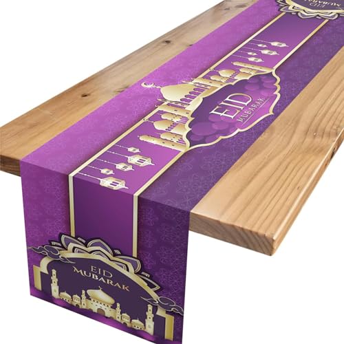 Eid Mubarak Tischläufer,Lila Moschee Tischläufer Tischdekoration Eid Mubarak Tischdeko für Muslim Islamisch Zuhause Esszimmer Party Dekoration 180 x 35cm Eid Mubarak Tischläufer,Lila Moschee Tischläufer Tischdekoration Eid Mubarak Tischdeko für Muslim Islamisch Zuhause Esszimmer Party Dekoration 180 x 35cm von Xinvery