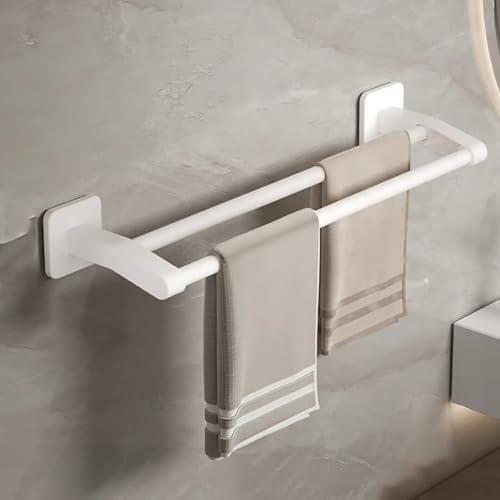 Xinwanhong Handtuchhalter, Selbstklebend, Matt, Aluminium, Weiß, 50cm, Doppelt für Bad und Küche Xinwanhong Handtuchhalter, Selbstklebend, Matt, Aluminium, Weiß, 50cm, Doppelt für Bad und Küche von Xinwanhong