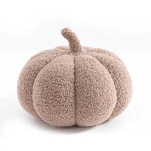 Xinwanhong Kürbis Kissen, Halloween Deko, Kürbis Deko, Halloween Kissen, Halloween Deko Kürbis, Pumpkin Throw Pillow für Kinderzimmer Sofa Dekoration, Helle Kaffeefarbe, 20cm von Xinwanhong