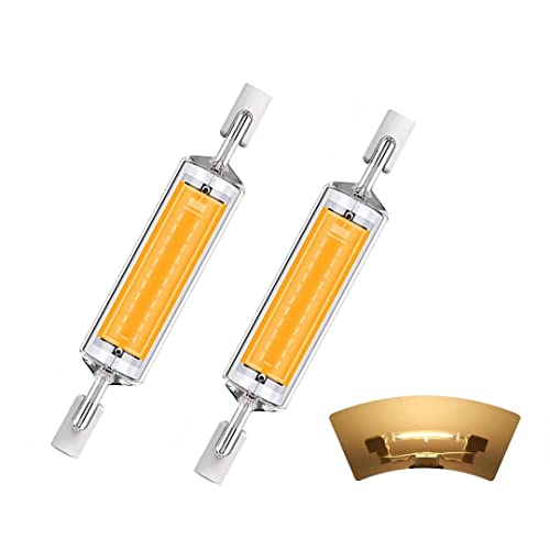 Xinwanhong R7S LED 78mm, 10W R7S LED Dimmbar Lampen Ersetzt 100W Halogenlampen, LED R7S Lampen Warmweiß 3000K 1000LM, ohne Flackern, R7S LED Glühbirne, 2er Pack von Xinwanhong