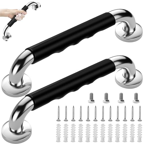2 Haltegriffe für Senioren, 30cm Edelstahl Rutschfreier Dusche Haltegriff, Wandmontage Badewannengriff für Schwangere & Behinderte, Sicherheitsgriffe für Toilette,WC,Küche,Badezimmer,Badewanne,Treppen von Xinxinphi