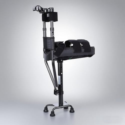 Einbeiniger Teleskop-Gehwagen unterstützt das Gehen – Alternative zu Krücken und Knierollern – Ersetzt Krücken for Erwachsene – Holzbein-Gehhilfe for Unterschenkelverletzungen(Right foot) von Xinzhai