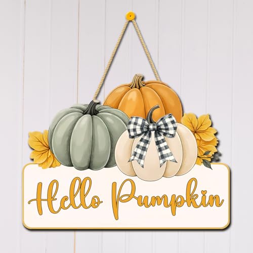 Xiolcxdr Herbst-Kürbis-Schleife, Wanddekoration für Zuhause, Bauernhaus, Küche, Zimmer, Herbstdekoration, Erntedankfest, Einweihungsgeschenk, Geschenk für Frauen, Männer, Freunde, Kollegen, Hallo Xiolcxdr Herbst-Kürbis-Schleife, Wanddekoration für Zuhause, Bauernhaus, Küche, Zimmer, Herbstdekoration, Erntedankfest, Einweihungsgeschenk, Geschenk für Frauen, Männer, Freunde, Kollegen, Hallo von Xiolcxdr