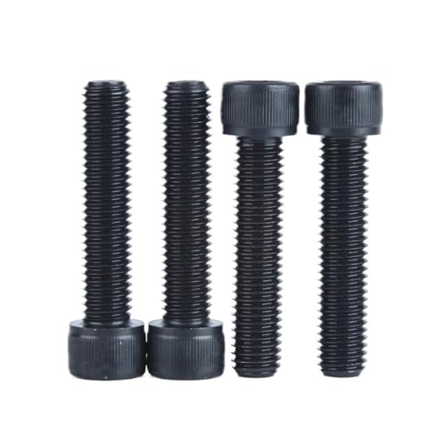 XipcO 10 Stück M3 M4 M5 M6 M8 304 A2 Edelstahl schwarz Güteklasse 12.9 Stahl DIN912 Innensechskant Innensechskantschraube L = 4–60 mm (Color : 12.9 Class Steel, Size : 16MM(Full Thread)_M3) von XipcO