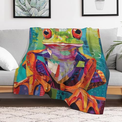 Frosch Rug Für Sofa – Weiche Und Warme Fleecedecke Für Ihr Zuhause, Ideal Für Gemütliche Herbstabende 130×150cm von Xiputvl