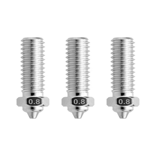 Qidi X-Max 3 Bimetall-Düse aus gehärtetem Stahl und verkupfertem Material, 3D-Drucker-Düsen-Set, für Qidi Q1 Pro/X-Smart3/X-Plus3/X-Max3 Metall-3D-Drucker, 3 Stück von Xirbbo