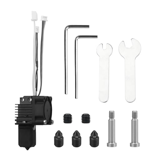 X1 Carbon, X1 X1C Hotend-Kit für Bambu Lab X1 Series 3D-Drucker, mit Lüfter, Hotend, Thermistor, Keramikheizung, 0,2/0,4/0,6/0,8 mm gehärtete Stahldüse und Extruder-Heizblock-Ersatz (P1) von Xirbbo
