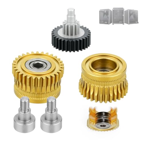 xirbbo Upgrade K1 Max Extruder, k1 Doppellager-Getriebe-Upgrade-Kit + gehärteter Stahl DLC schwarz, k1 3D-Drucker k1 max Hottend Extrudergetriebe, für K1 / K1 Max / K1C xirbbo Upgrade K1 Max Extruder, k1 Doppellager-Getriebe-Upgrade-Kit + gehärteter Stahl DLC schwarz, k1 3D-Drucker k1 max Hottend Extrudergetriebe, für K1 / K1 Max / K1C von Xirbbo