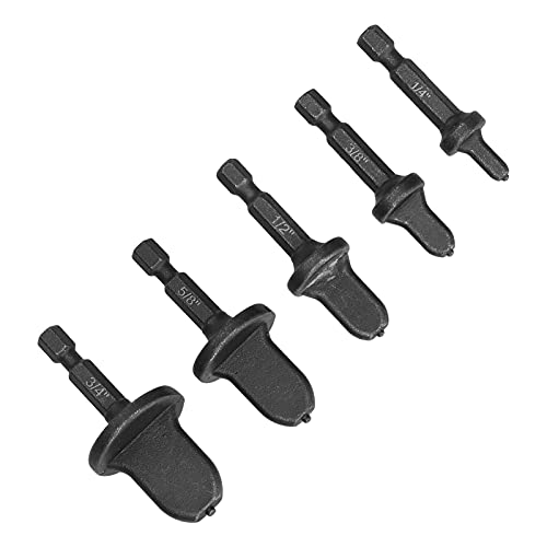 5Pcs Swagging Tool Bohrer, 1/4 Zoll Sechskantschaft Kupferrohr Bördelwerkzeug Rohr, Bördelrohr Expander Set Kit， für die Installation der Klimaanlage von Xirfuni