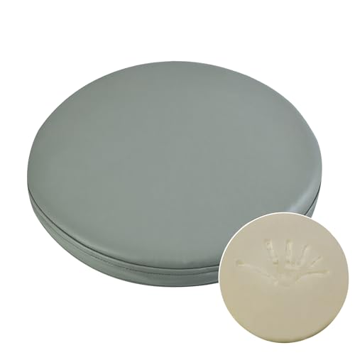 Xirggur Memory Foam Sitzkissen Anti-Rutsch weiche Runde Hocker Kissen, Vinyl Outdoor Stuhl Pad, wasserdicht Kunstleder Kissen für Stuhl, grau, 40 X 40 X 4CM Grau Xirggur Memory Foam Sitzkissen Anti-Rutsch weiche Runde Hocker Kissen, Vinyl Outdoor Stuhl Pad, wasserdicht Kunstleder Kissen für Stuhl, grau, 40 X 40 X 4CM Grau von Xirggur
