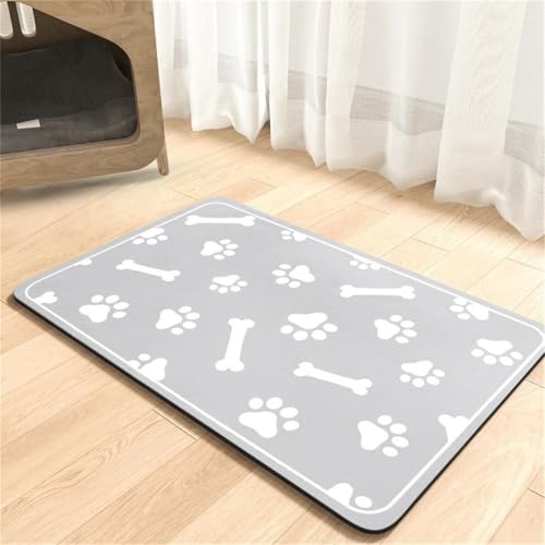 Futtermatte FüR Haustiere Silikon Hundenapf Unterlage Wasserdicht Hunde Futternapf Futtermatte Katze Hund Katzen Futtermatte Leicht Zu Reinigen Napfunterlage Dog Mat Carpet (60x90 cm,Farbe 5) von Xisnuient