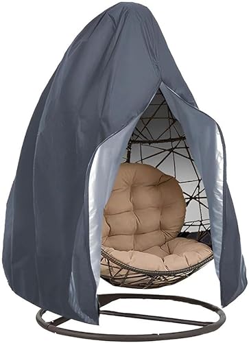 Xisnuient Hängesessel-Abdeckung, Schutzhülle Für Hängesessel Outdoor, UV-Schutz wasserdichte Gartenmöbel Schutzhülle Für Hängesessel Mit Gestell Egg Chairs Swing Chair (115x190cm 190D,Grey) von Xisnuient